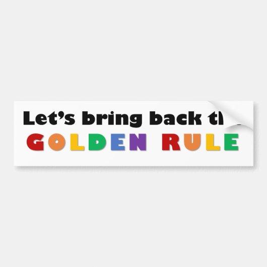 Golden Rule - bumper sticker バンパーステッカー (正面)