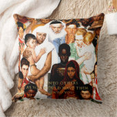 Golden Rule (Do unto orthers) by Norman Rockwell クッション (ブランケット)