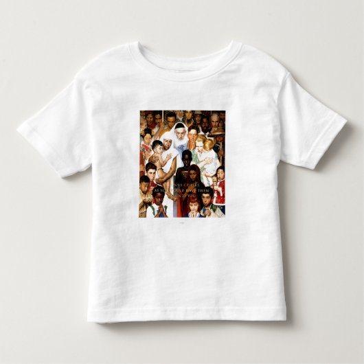 Golden Rule (Do unto orthers) by Norman Rockwell トドラーTシャツ (正面)
