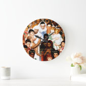 Golden Rule (Do unto orthers) by Norman Rockwell ラージ壁時計 (ホーム)