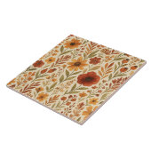 Golden rustic Autumn Floral fall vibes タイル (側面)