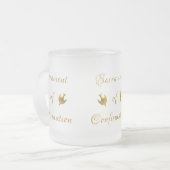 Golden Sacrament of Confirmation and Holy Spirit フロストグラスマグカップ (正面左)