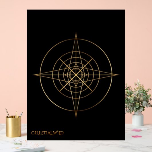 Golden Sacred Geometry Acrylic Wedding Sign アクリルサイン (ウェディング)