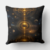 Golden Sacred Geometry Space クッション (裏面)