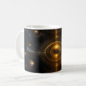Golden Sacred Geometry Space コーヒーマグカップ (正面左)