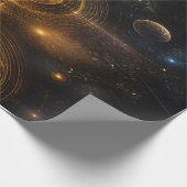 Golden Sacred Geometry Space ラッピングペーパー (角)