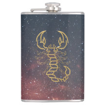 Golden Scorpio Flask
