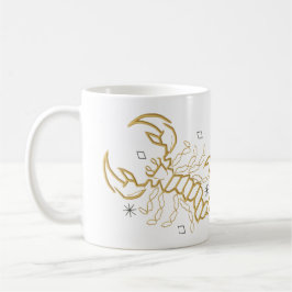 Golden Scorpio Zodiac Mug- Brew Bold, Sting Strong コーヒーマグカップ