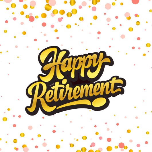 Golden Script Retirement Greeting カード