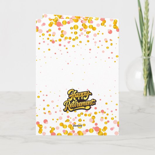 Golden Script Retirement Greeting カード