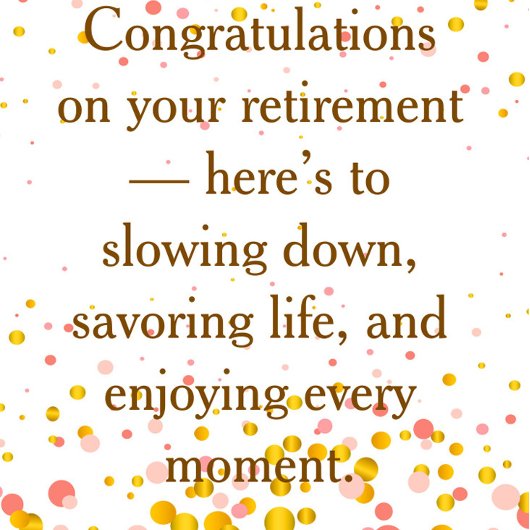 Golden Script Retirement Greeting カード