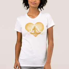 Golden Self-Love Aura — Meditative Heart Glow Tシャツ