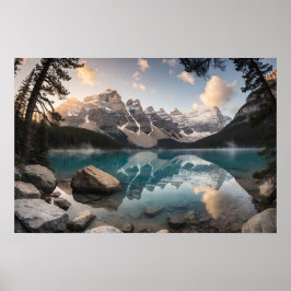 Golden Serenity at Moraine Lake ポスター