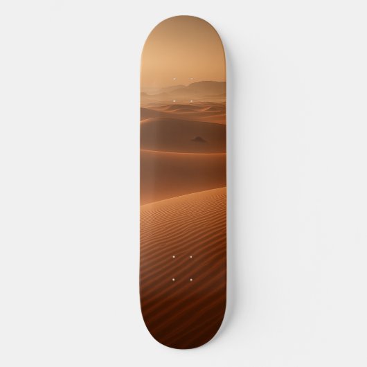Golden Serenity – Desert Landscape at Sunset スケートボード (正面)
