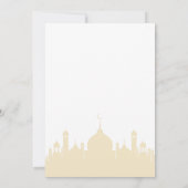 Golden Silhouette Mosque Ramadan Iftar Invitation 招待状 (裏面)