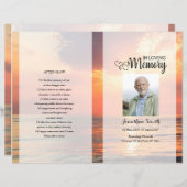 Golden sky Funeral Program template (正面/裏面)