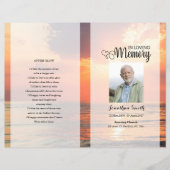 Golden sky Funeral Program template (正面)