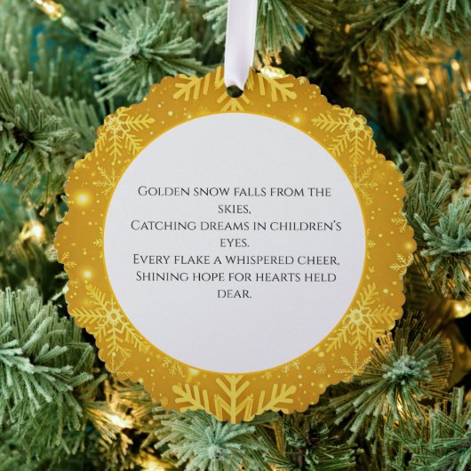 Golden Snow オーナメントカード (インサイチュ (木))