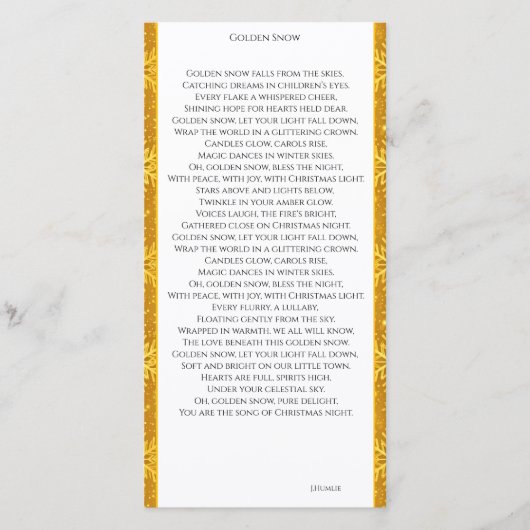 Golden Snow サンキューカード (正面)