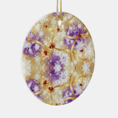 Golden Snowfall Ribbon — Elegant Christmas Design セラミックオーナメント (右)