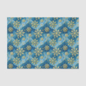 Golden Snowflake Frozen Abstract 薄葉紙 (正面)