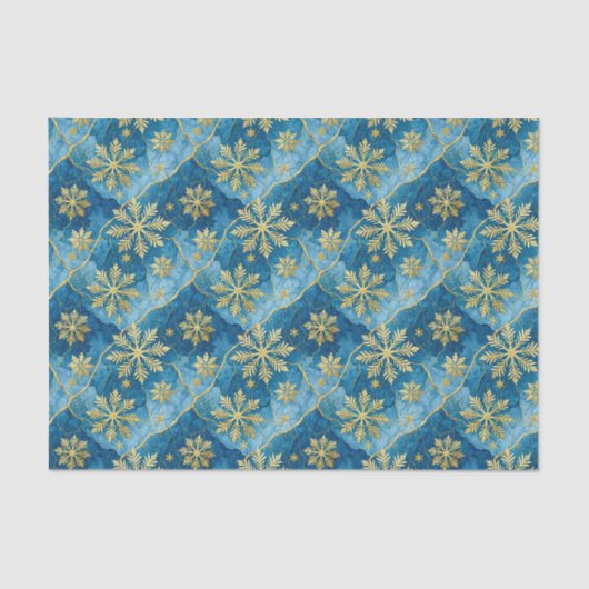 Golden Snowflake Frozen Abstract 薄葉紙 (正面)