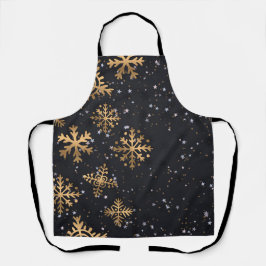 Golden snowflakes エプロン