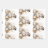 Golden Snowman: Add Elegance to Your Holiday Deco ラッピングペーパーシート (正面)