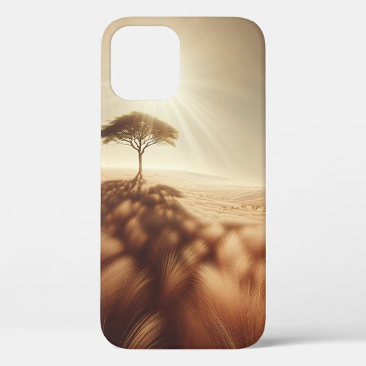 Golden Solitude Tree Phone Case - African Savannah Case-Mate iPhoneケース (裏面)