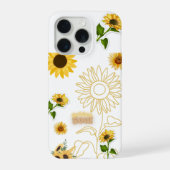 Golden Soul - Collage de Girasoles Estética Vintag iPhoneケース (裏面)