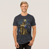 Golden Spider: Ultra-Realistic Metallic Suit T-Shi トライブレンドＴシャツ (正面全面)