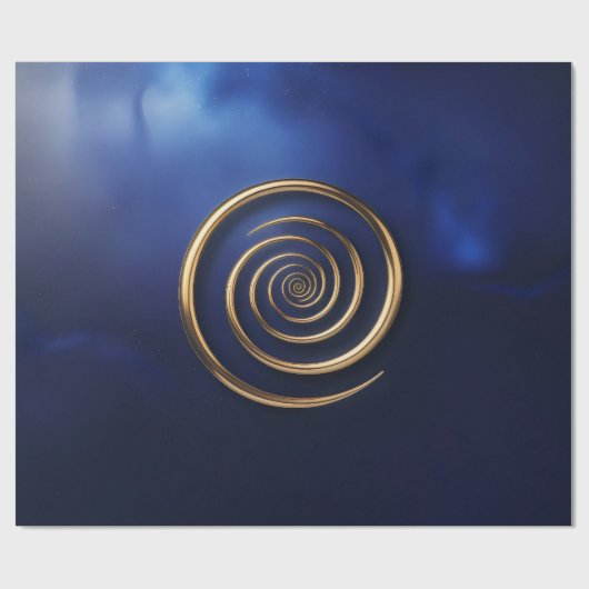Golden Spiral Galaxy ラッピングペーパー (フラット)