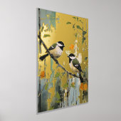 Golden Splendor with Azure Birdsポスターフォイル金ゴールド 箔ポスター (レイダウン)