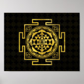 Golden Sri Yantra  / Sri Chakra ポスター (正面)