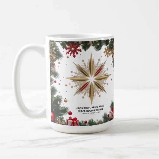 Golden Star Joyful Merry Mind Classic Mug 15 oz  コーヒーマグカップ (左)