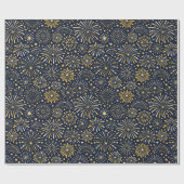 Golden Starburst Fireworks Pattern ラッピングペーパー (フラット)