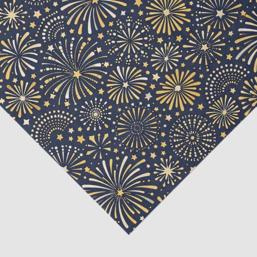 Golden Starburst Fireworks Pattern 薄葉紙 (詳細)