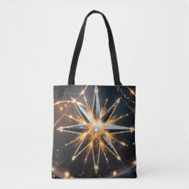 Golden Starburst Glam Holiday Tote Bag トートバッグ