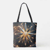 Golden Starburst Glam Holiday Tote Bag トートバッグ (裏面)