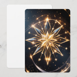 Golden Starburst Holiday Greeting Card シーズンカード