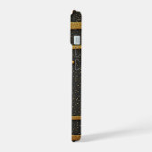 Golden Stardust Drip ✨ Black Luxury Sparkling iPhone 15ケース (左側面)