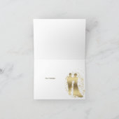 Golden Stars Bride And Groom サンキューカード (内部)