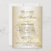 Golden Stars Bride And Groom Bridal Shower Party 招待状 (正面)