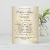 Golden Stars Bride And Groom Rehearsal Dinner 招待状 (スタンド正面)