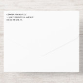 Golden Stars & Flares No Photo Quinceañera  オールインワン招待状 (背面)