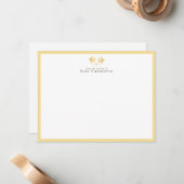 Golden Stars Nursery Note Card – Personalized ノートカード (正面/裏面インサイチュ)