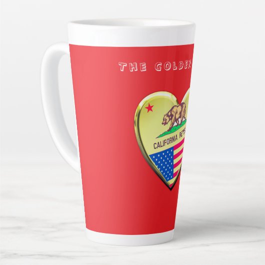 Golden State California Fun カフェラテマグ (左アングル)