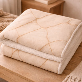 Golden Stone Veins Sherpa Blanket シェルパブランケット