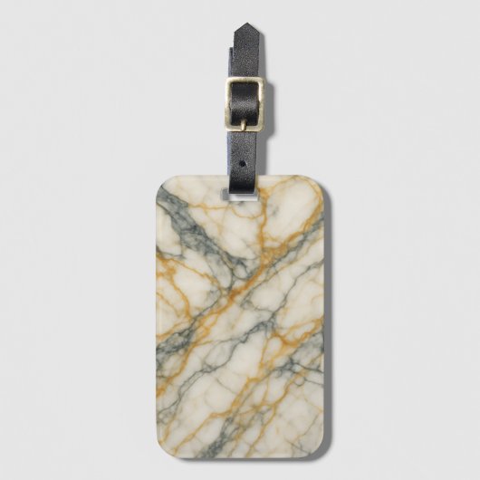 Golden Stratum Marble Texture ラゲッジタグ (正面縦)