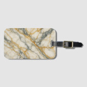 Golden Stratum Marble Texture ラゲッジタグ (正面横)